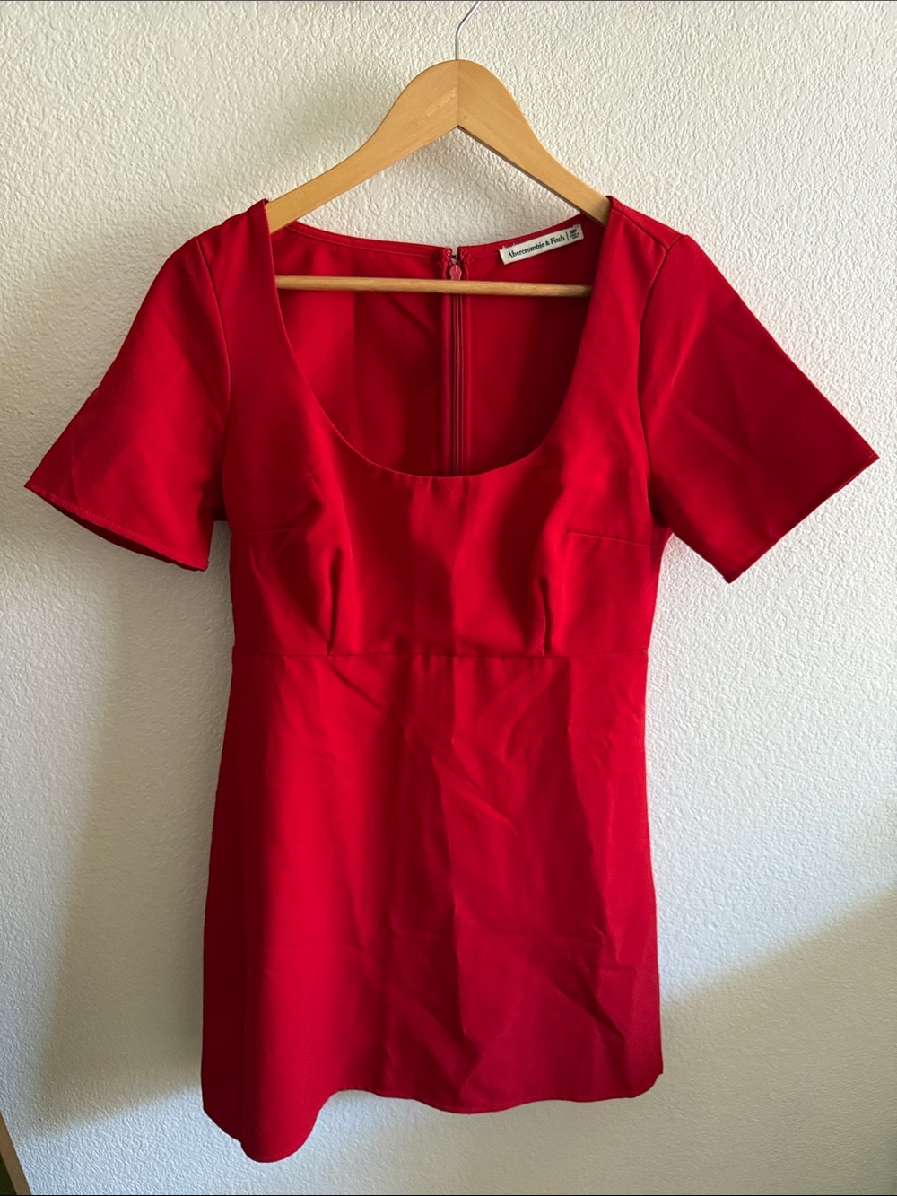 Abercrombie & Fitch red Scoop Neck Mini Dress